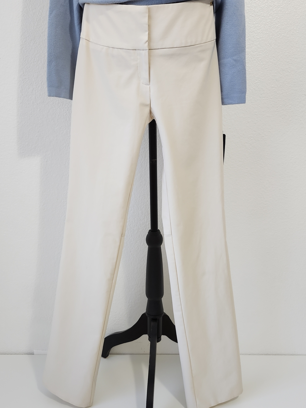 Cache Off-White Straight Leg Nylon Spandex Ski Style Pants